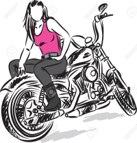 girl on a motorcycle